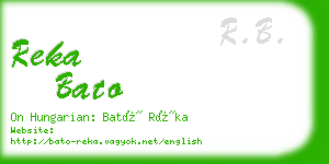 reka bato business card